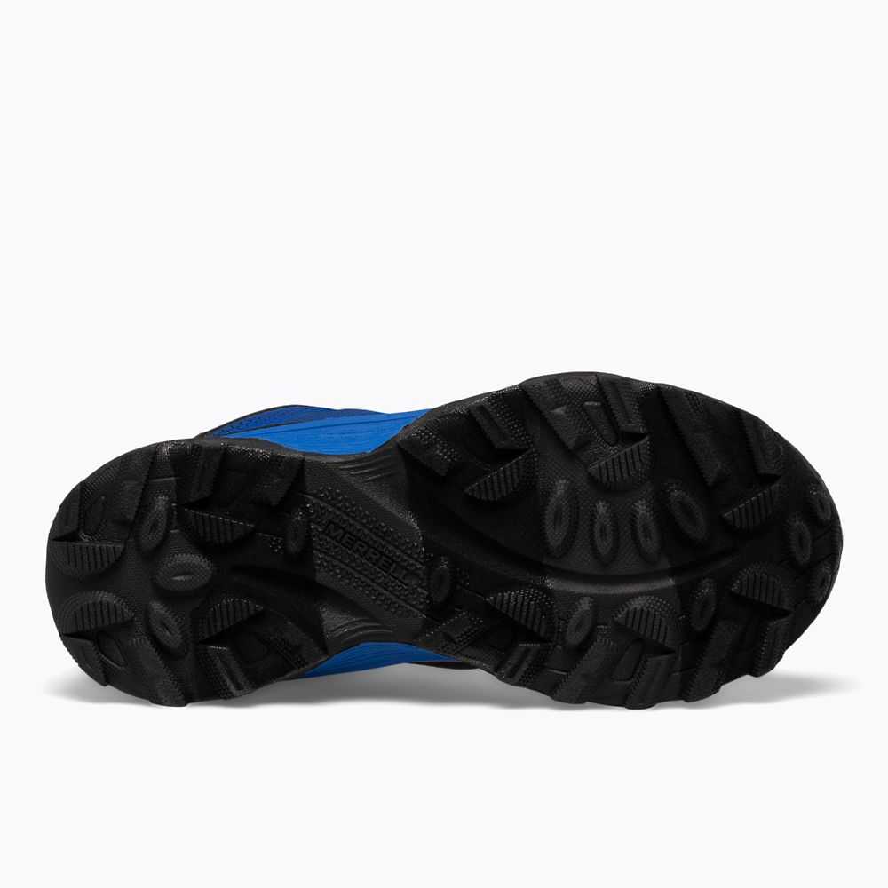 Black/Royal/Yellow Boys' Merrell Moab Speed Mid A/C Waterproof Sneakers | Dubai-5604291