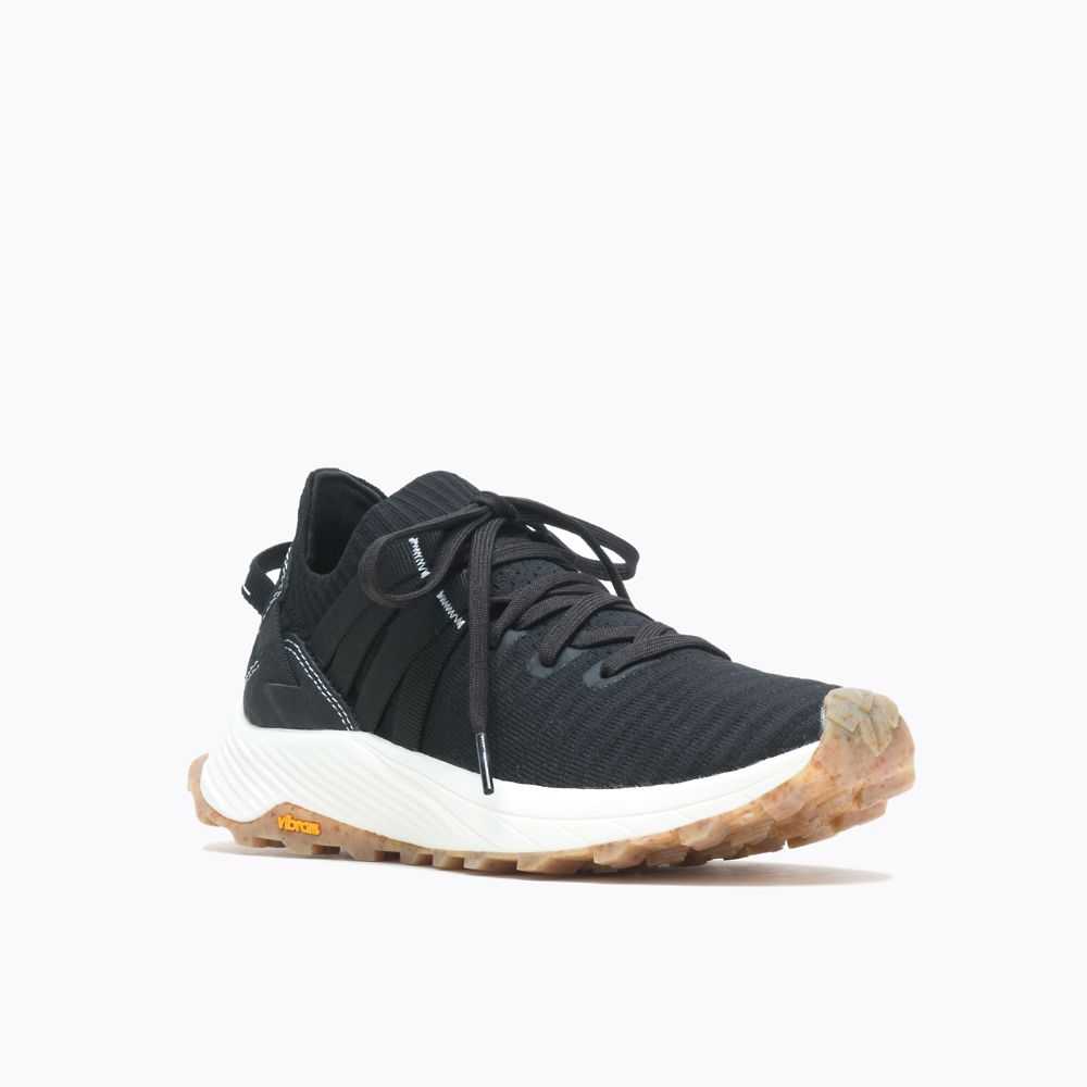 Black/White Women's Merrell Embark Lace Eco Dye Wide Width Sneakers | Dubai-2790618