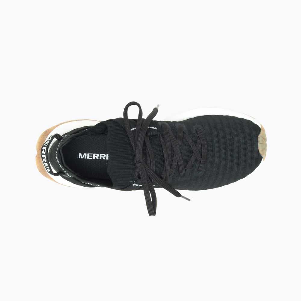 Black/White Women's Merrell Embark Lace Eco Dye Wide Width Sneakers | Dubai-2790618