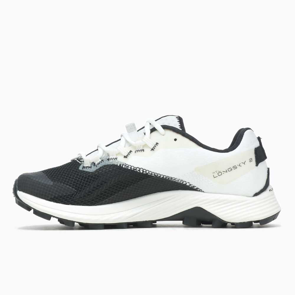 Black/White Women's Merrell MTL Long Sky 2 Trail Running Shoes | Dubai-9814670