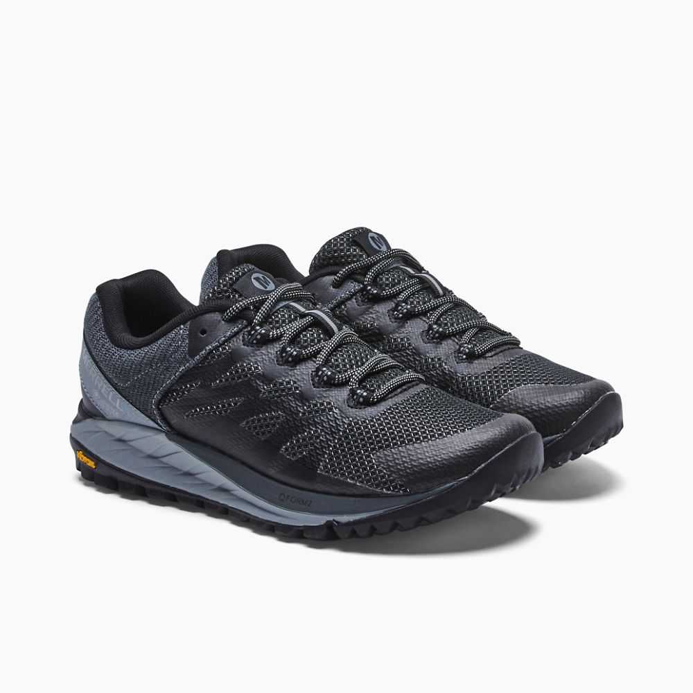 Black Women's Merrell Antora 2 GORE-TEX® Wide Width Trail Running Shoes | Dubai-1967053