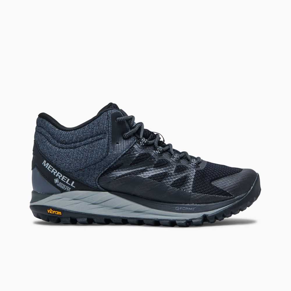 Black Women\'s Merrell Antora 2 Mid GORE-TEX® Trail Running Shoes | Dubai-5194607