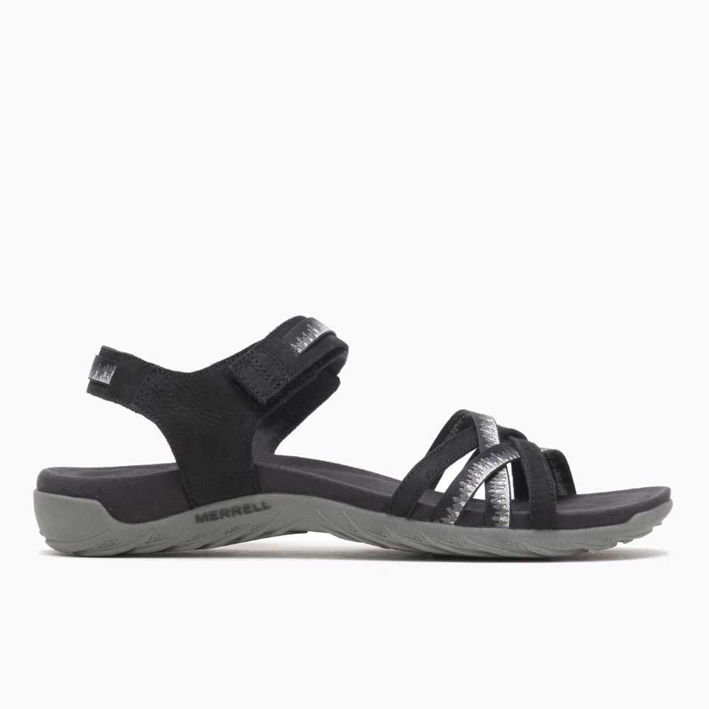 Black Women\'s Merrell Terran 3 Cush Cross Sandals | Dubai-8921347