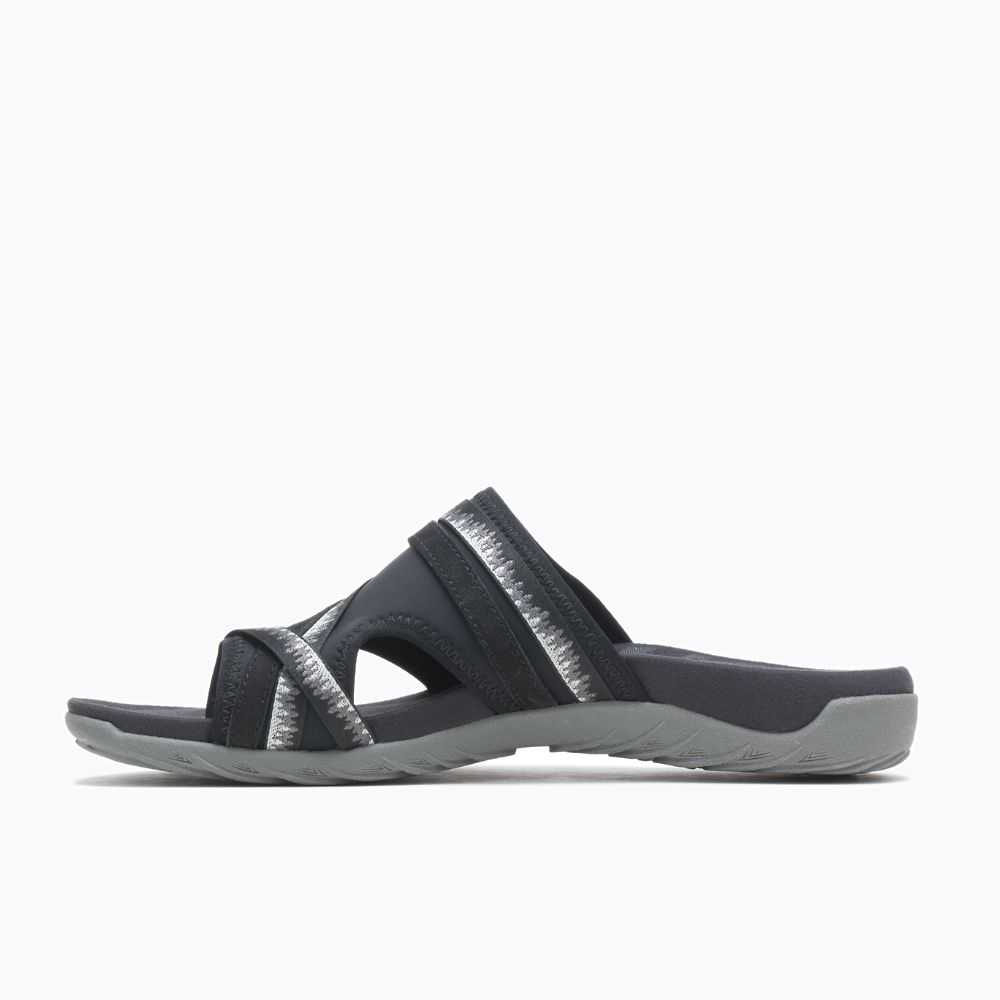 Black Women's Merrell Terran 3 Cush Post Wide Width Sandals | Dubai-4579628