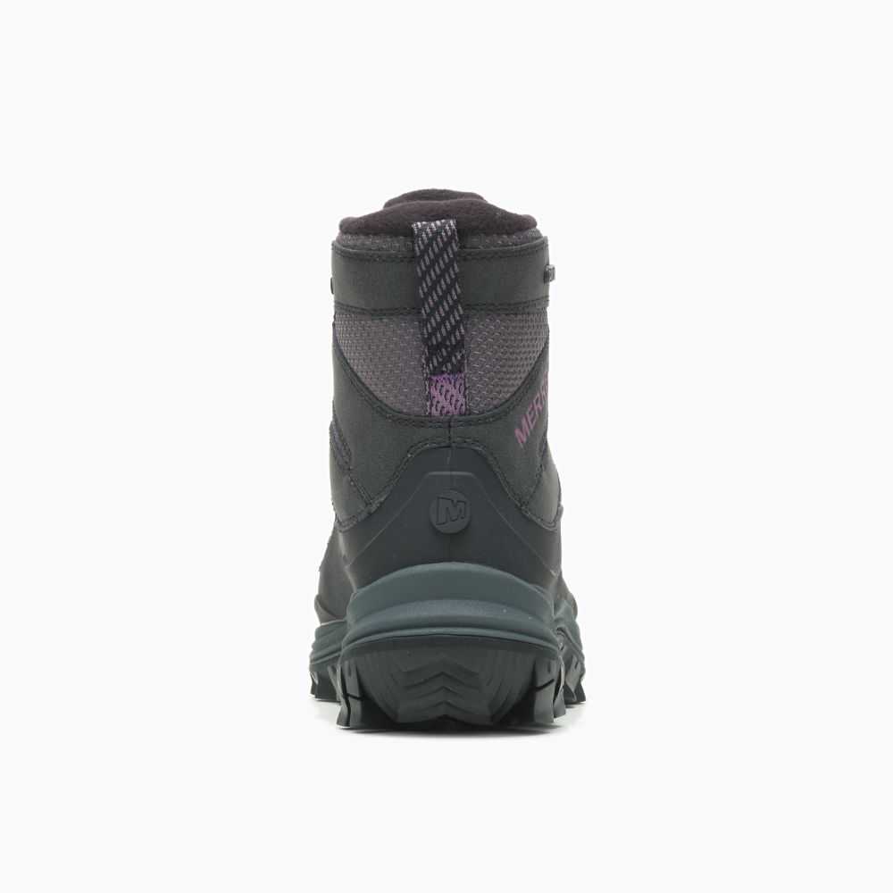 Black Women's Merrell Thermo Chill Mid Shell Waterproof Winter Boots | Dubai-9428173