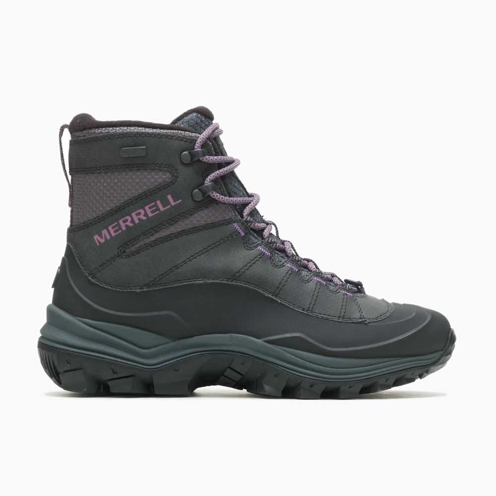 Black Women\'s Merrell Thermo Chill Mid Shell Waterproof Winter Boots | Dubai-9428173