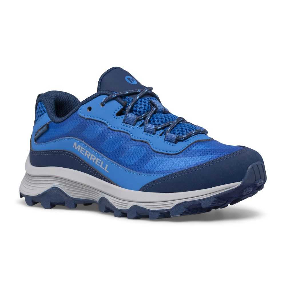 Blue Boys' Merrell Moab Speed Low Waterproof Sneakers | Dubai-7893056