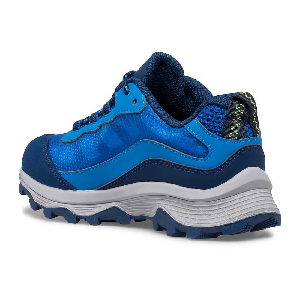 Blue Boys' Merrell Moab Speed Low Waterproof Sneakers | Dubai-7893056