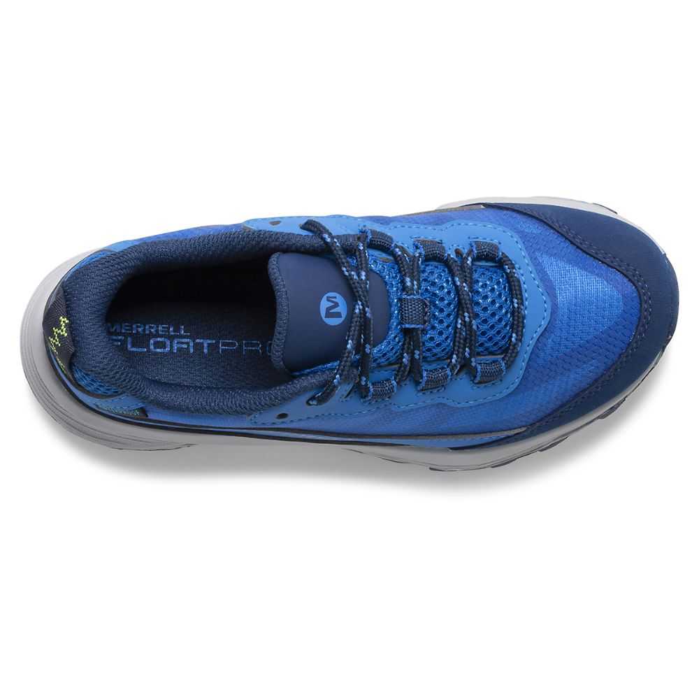 Blue Boys' Merrell Moab Speed Low Waterproof Sneakers | Dubai-7893056