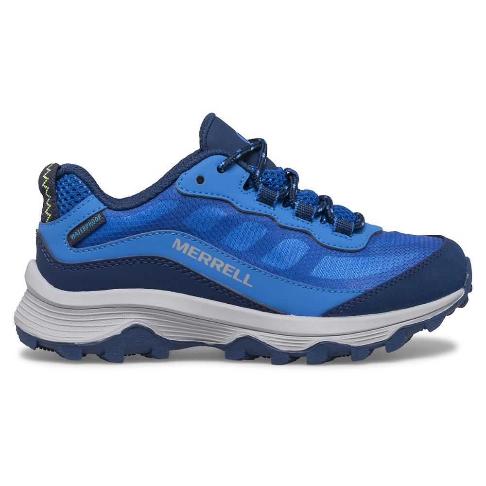 Blue Girls\' Merrell Moab Speed Low Waterproof Sneakers | Dubai-5419807