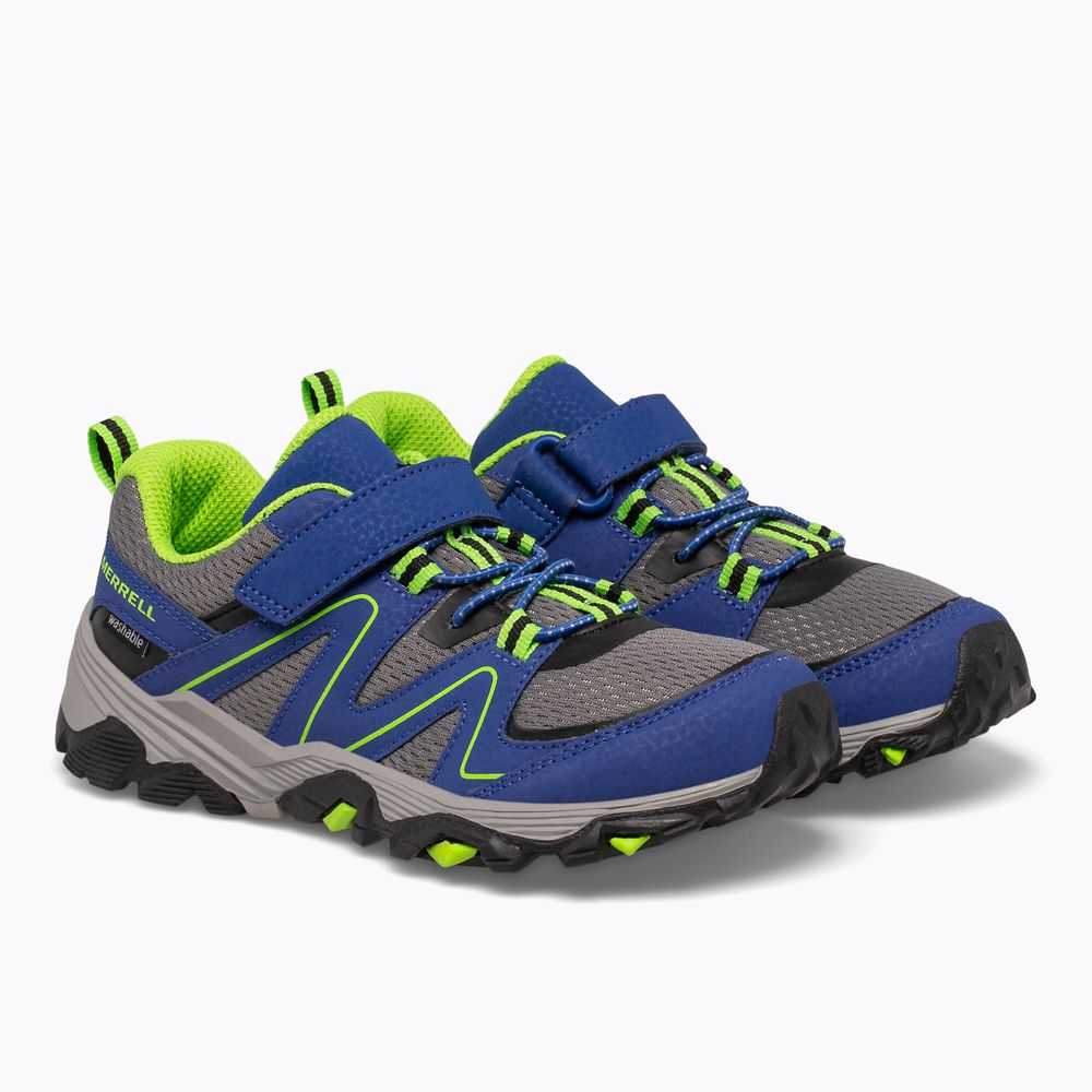 Blue/Green Girls' Merrell Trail Quest Sneakers | Dubai-9284175