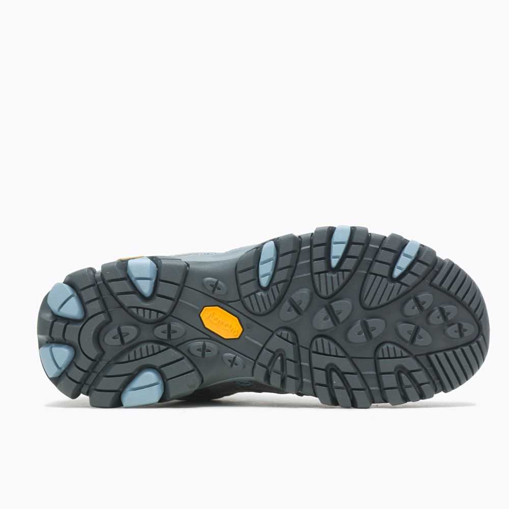 Blue/Grey Women's Merrell Moab 3 Wide Width Hiking Shoes | Dubai-2716493