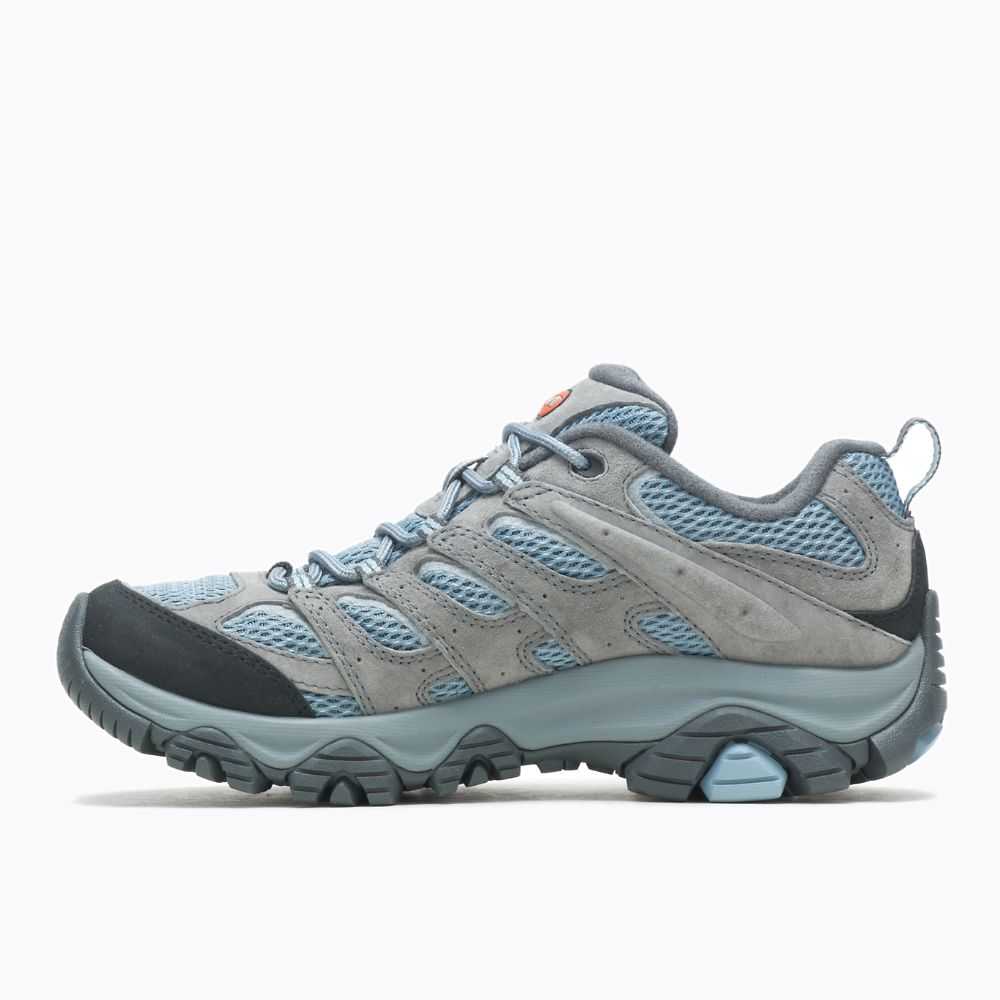 Blue/Grey Women's Merrell Moab 3 Wide Width Hiking Shoes | Dubai-2716493