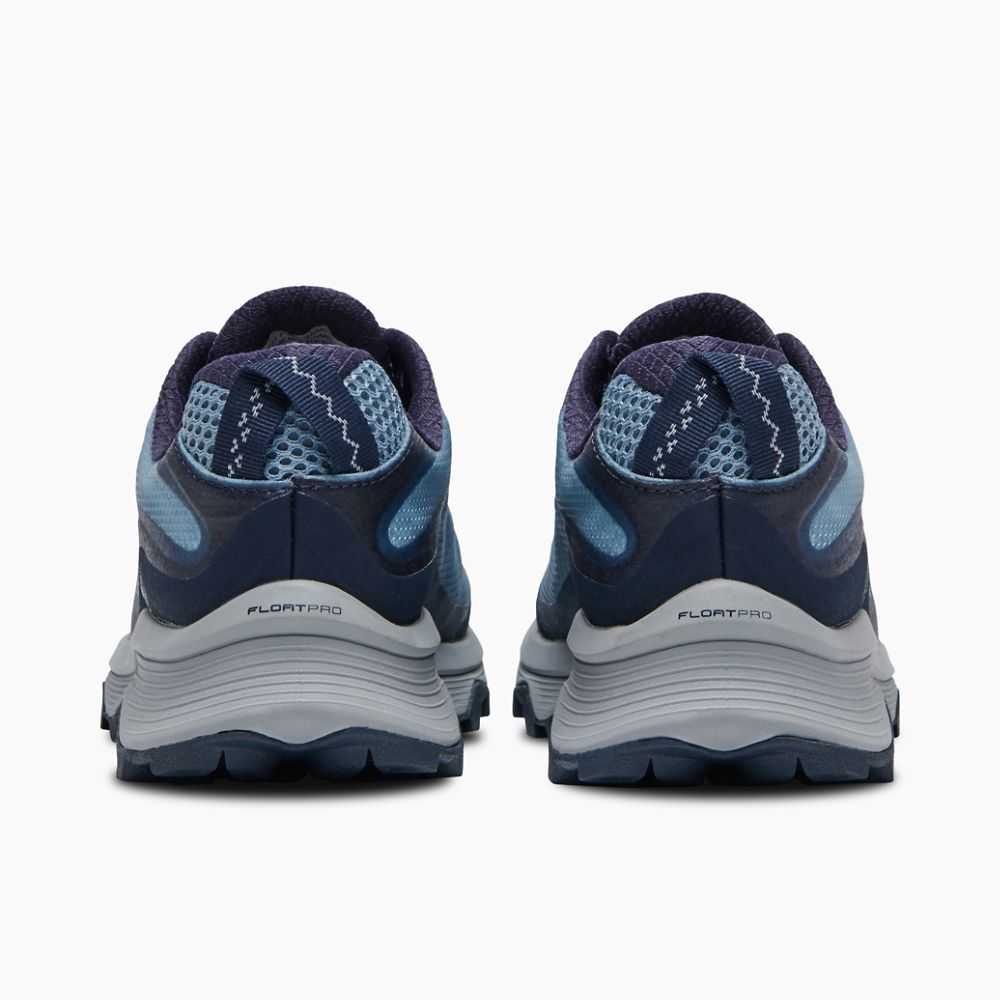 Blue/Grey Women's Merrell Moab Speed GORE-TEX® Walking Shoes | Dubai-5624987