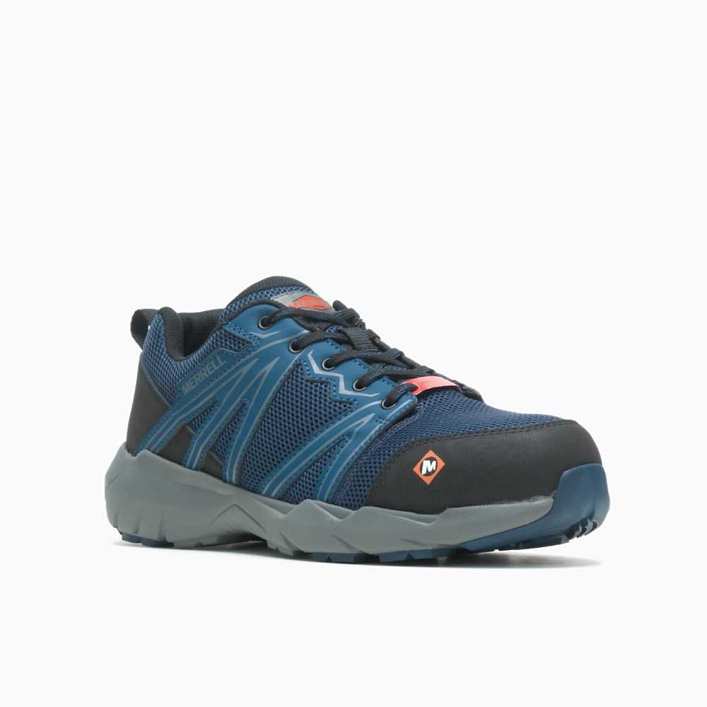 Blue Men's Merrell Fullbench Superlite Alloy Toe Work Shoes | Dubai-3179042