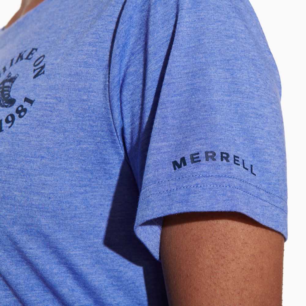 Blue Women's Merrell Hike T Shirts | Dubai-7549326