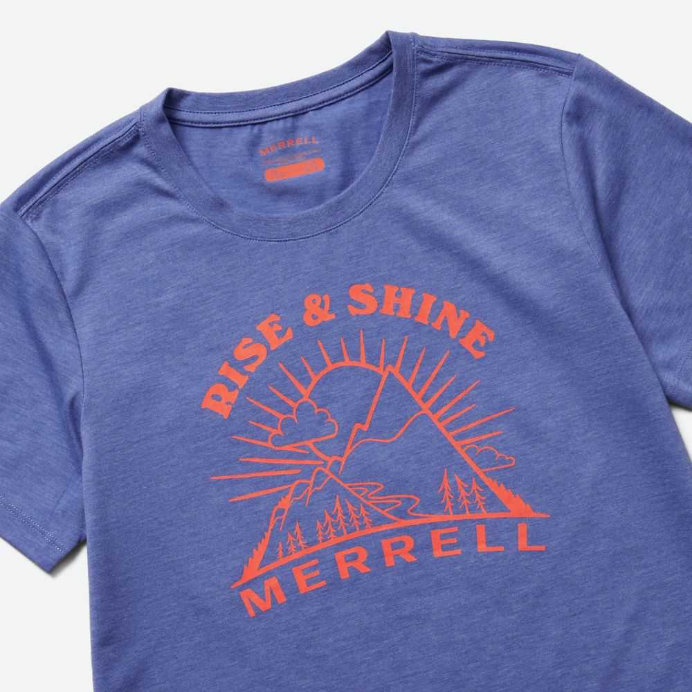 Blue Women's Merrell Rise and Shine T Shirts | Dubai-5491702