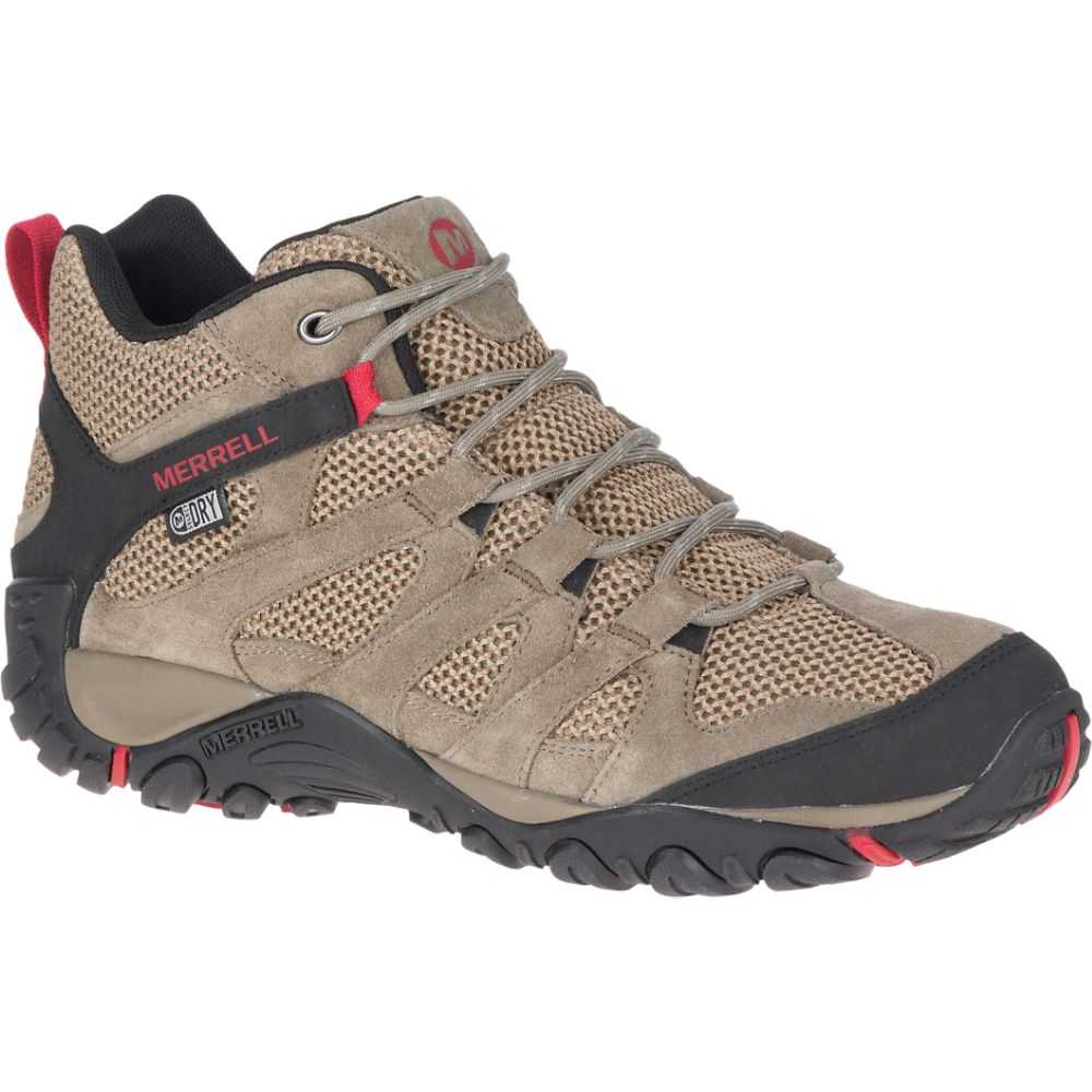 Brown Men's Merrell Alverstone Mid Waterproof Hiking Boots | Dubai-8543192