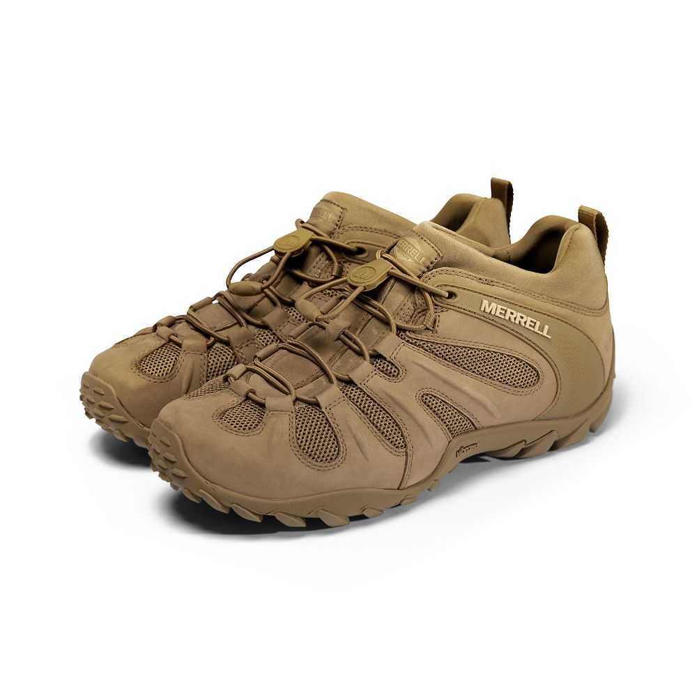 Brown Men's Merrell Cham 8 Stretch Tactical Tactical Boots | Dubai-2634759