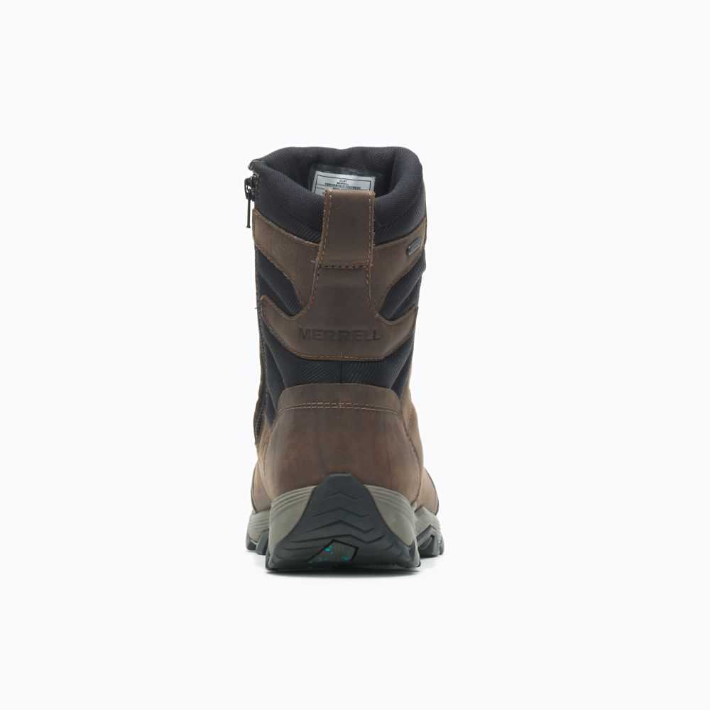 Brown Men's Merrell Coldpack Ice+ 8 Zip Polar Waterproof Hiking Boots | Dubai-5927136