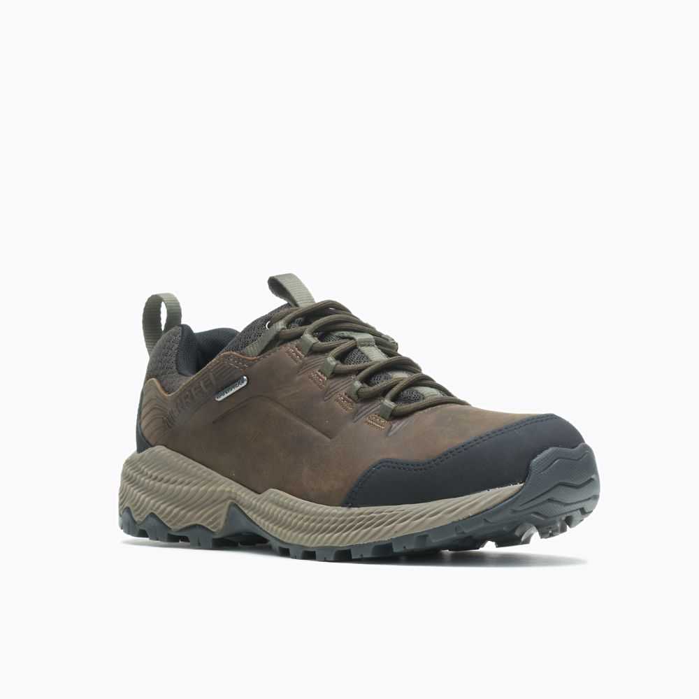 Brown Men's Merrell Forestbound Waterproof Hiking Shoes | Dubai-1594702