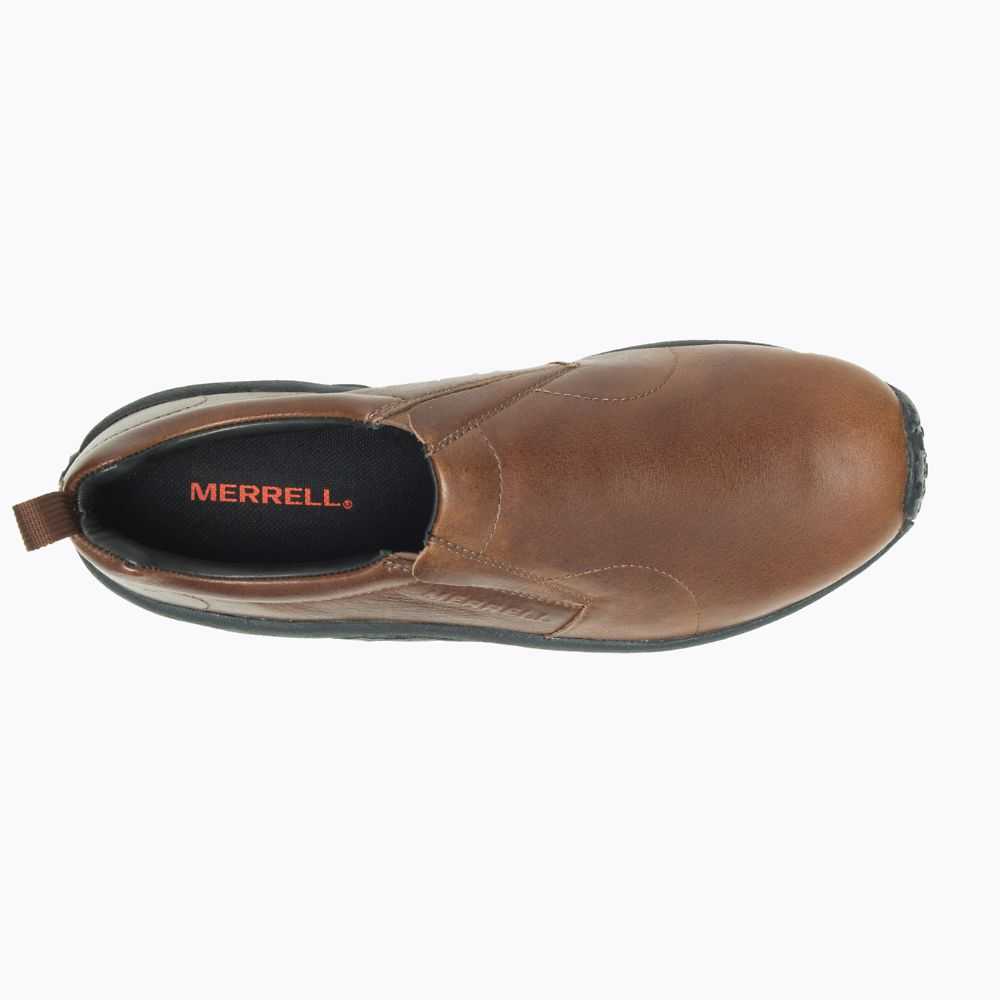 Brown Men's Merrell Jungle Moc Leather 2 Wide Width Casual Shoes | Dubai-2837465