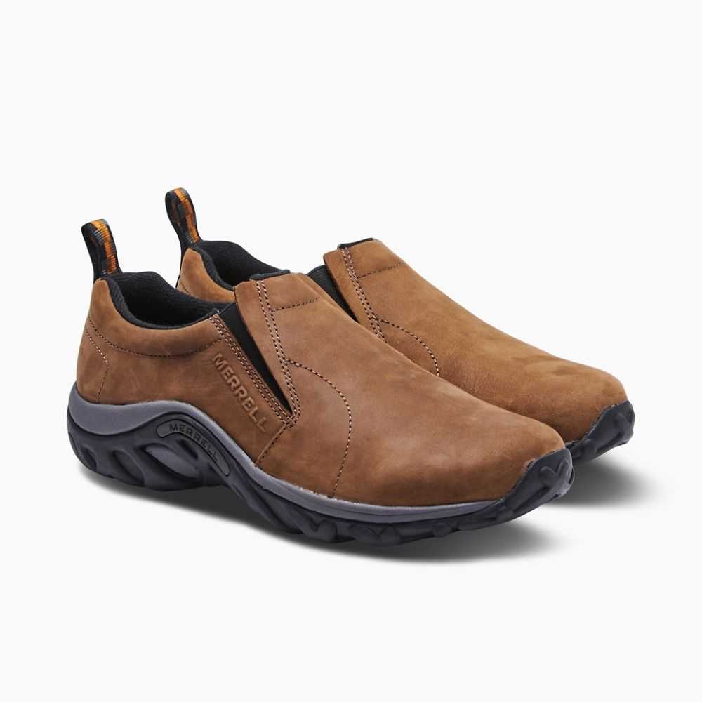 Brown Men's Merrell Jungle Moc Nubuck Casual Shoes | Dubai-7126954