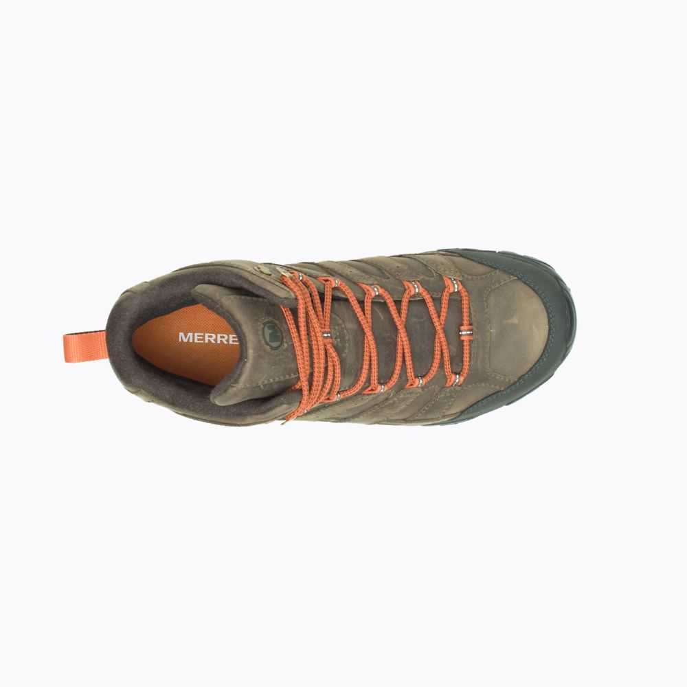 Brown Men's Merrell Moab 2 Prime Mid Waterproof Wide Width Hiking Boots | Dubai-2438750