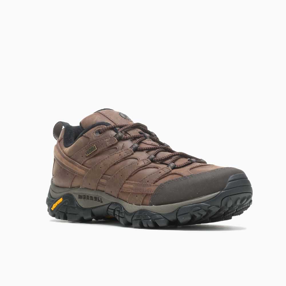 Brown Men's Merrell Moab 2 Prime Waterproof Wide Width Hiking Shoes | Dubai-6102379