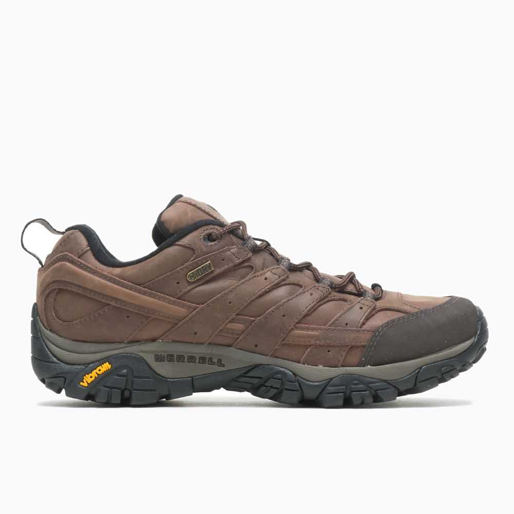 Brown Men\'s Merrell Moab 2 Prime Waterproof Wide Width Hiking Shoes | Dubai-6102379