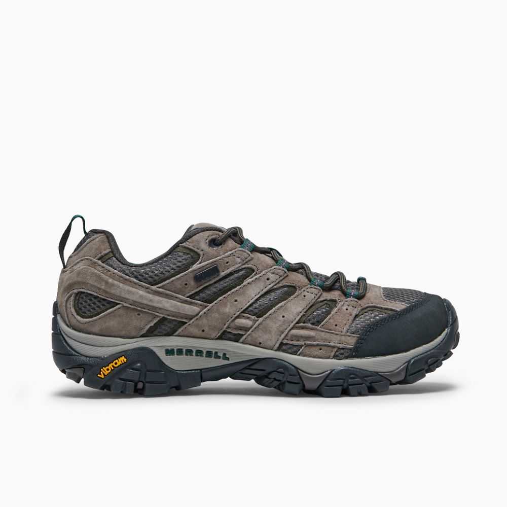 Brown Men\'s Merrell Moab 2 Waterproof Wide Width Hiking Shoes | Dubai-8367429