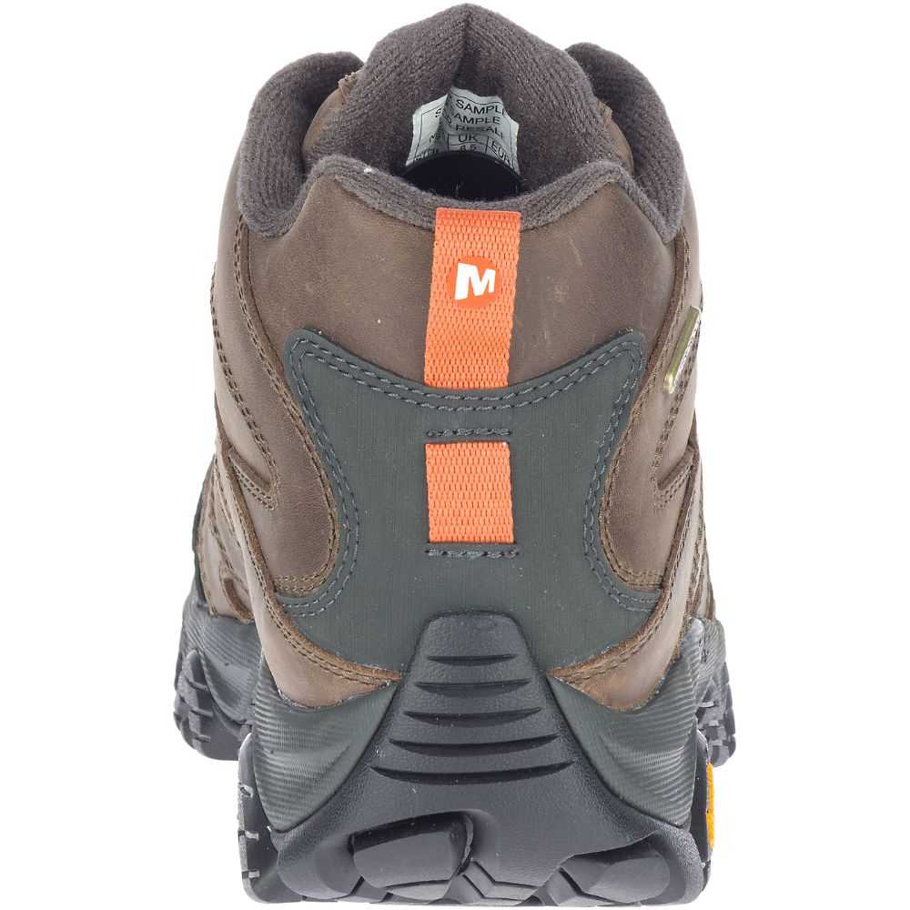 Brown Men's Merrell Moab 3 Prime Mid Waterproof Wide Width Hiking Boots | Dubai-0796425