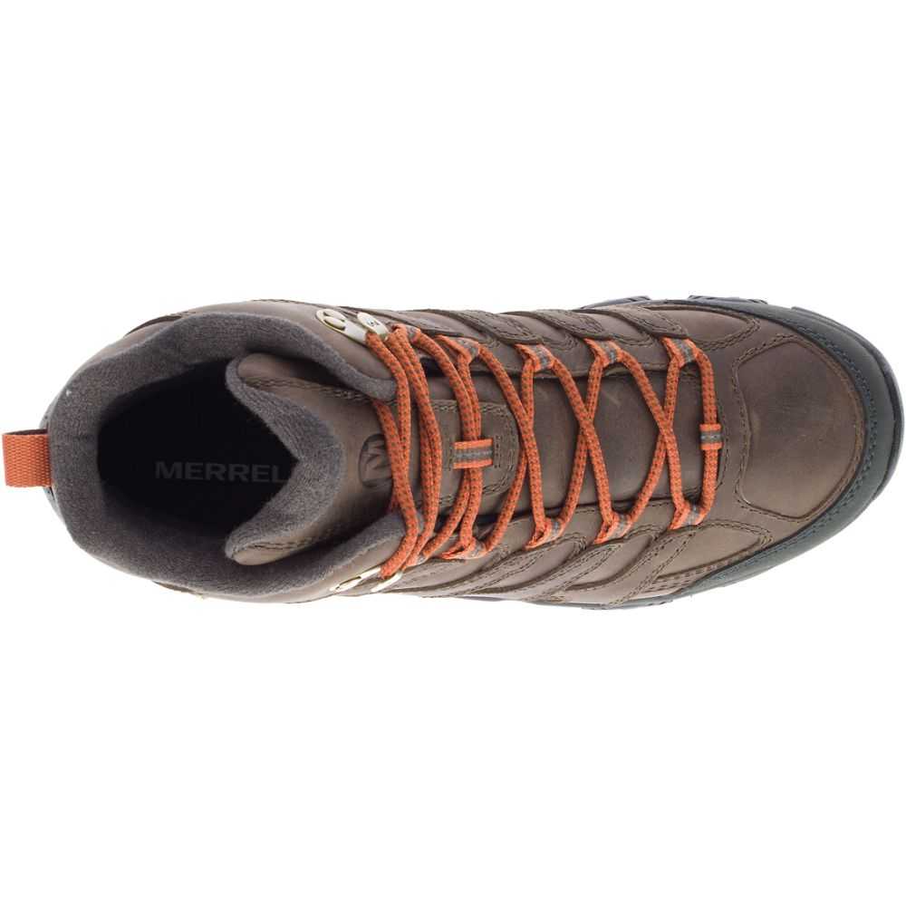 Brown Men's Merrell Moab 3 Prime Mid Waterproof Wide Width Hiking Boots | Dubai-0796425