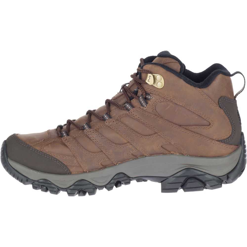 Brown Men's Merrell Moab 3 Prime Mid Waterproof Hiking Boots | Dubai-5732094