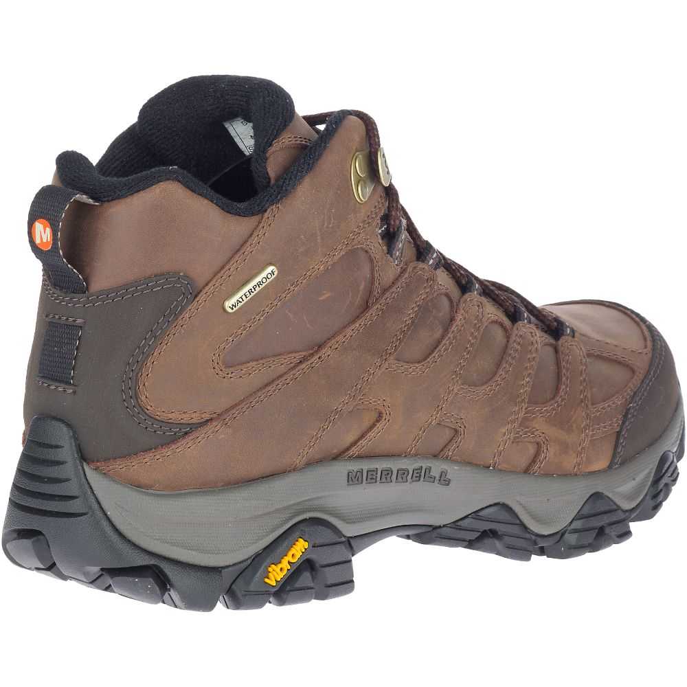 Brown Men's Merrell Moab 3 Prime Mid Waterproof Hiking Boots | Dubai-5732094