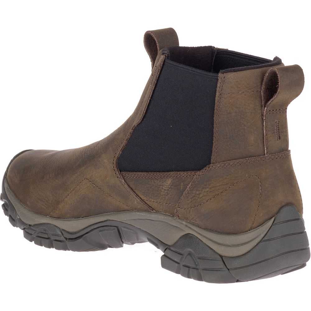 Brown Men's Merrell Moab Adventure Chelsea Polar Waterproof Wide Width Winter Boots | Dubai-8063174