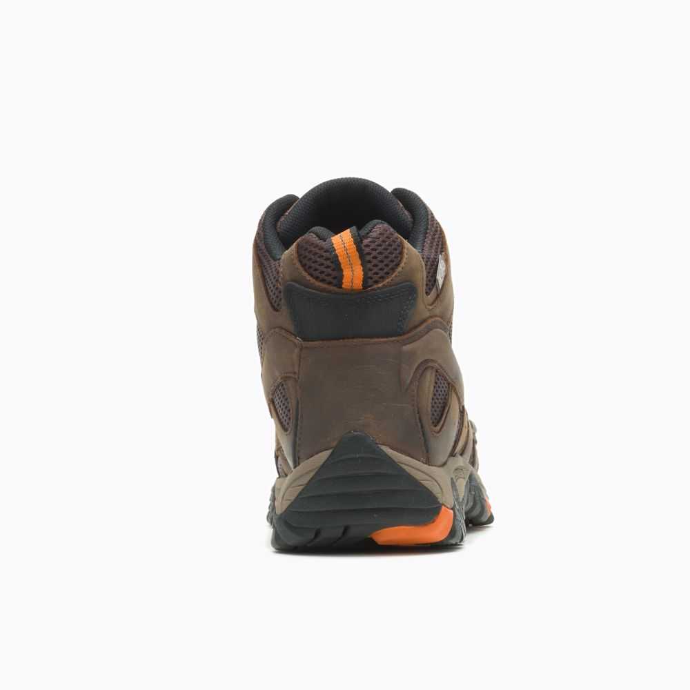 Brown Men's Merrell Moab Vertex Mid Waterproof Comp Toe Work Boots | Dubai-3625879