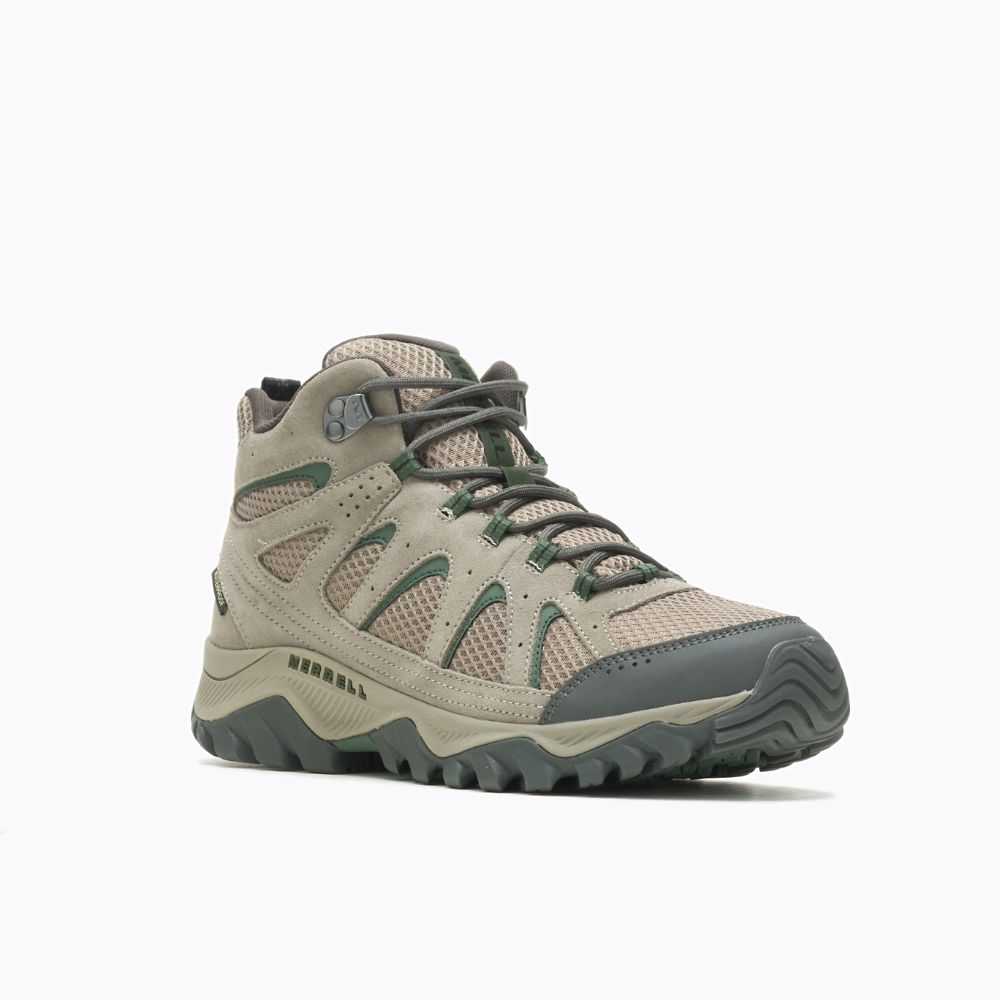 Brown Men's Merrell Oakcreek Mid Waterproof Hiking Boots | Dubai-5261834