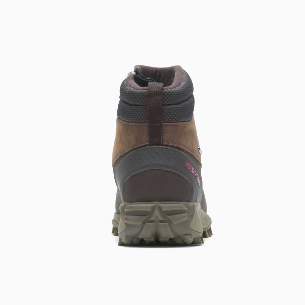 Brown Men's Merrell Thermo Kiruna Mid Zip Waterproof Winter Boots | Dubai-1589034