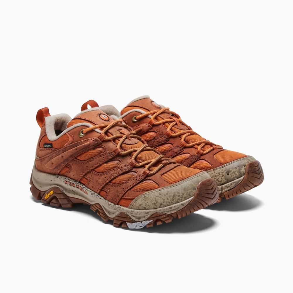 Brown/Orange Men's Merrell Moab 3 Smooth GORE-TEX® Hiking Shoes | Dubai-5398670