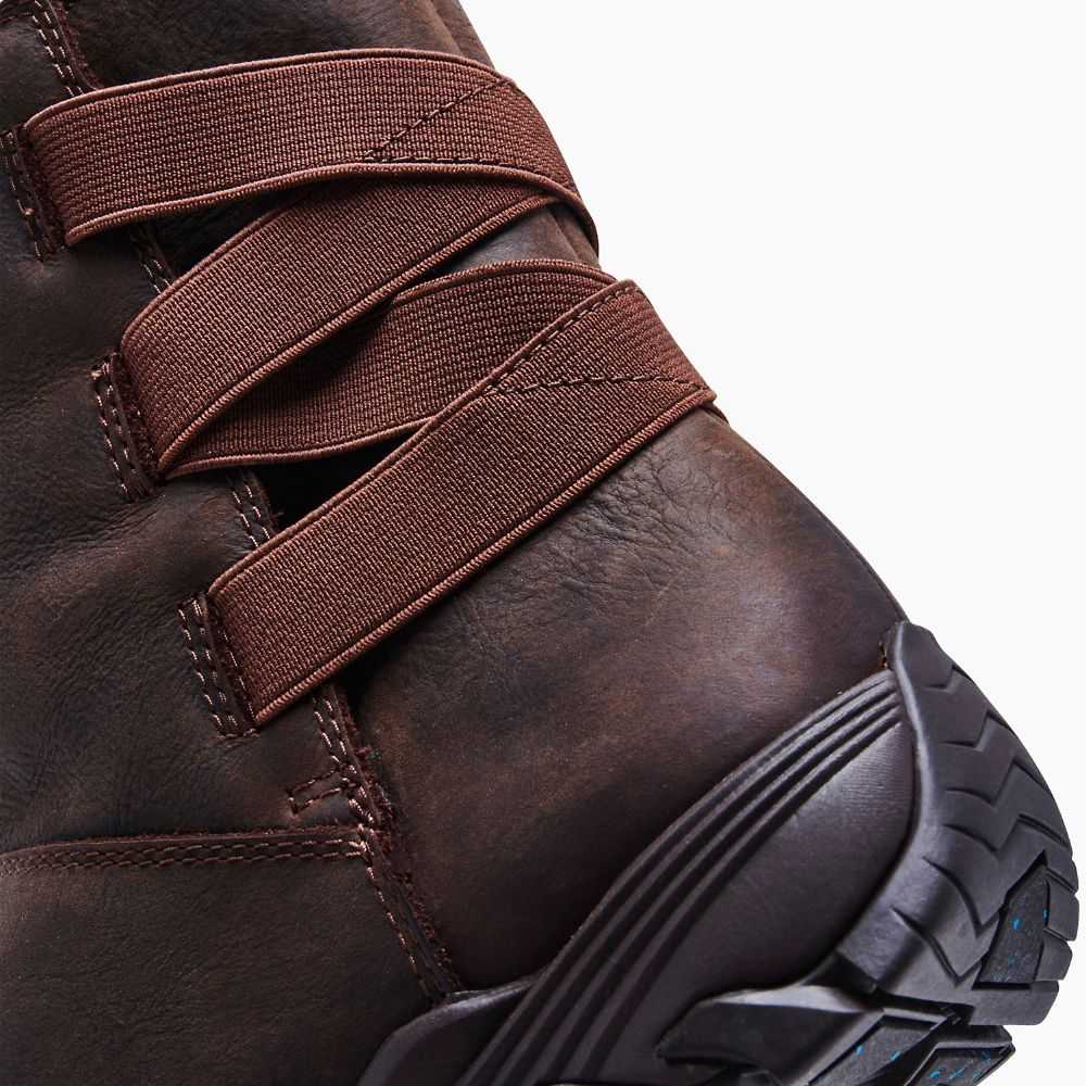 Brown Women's Merrell Coldpack Ice+ Stretch Polar Waterproof Hiking Boots | Dubai-7916534