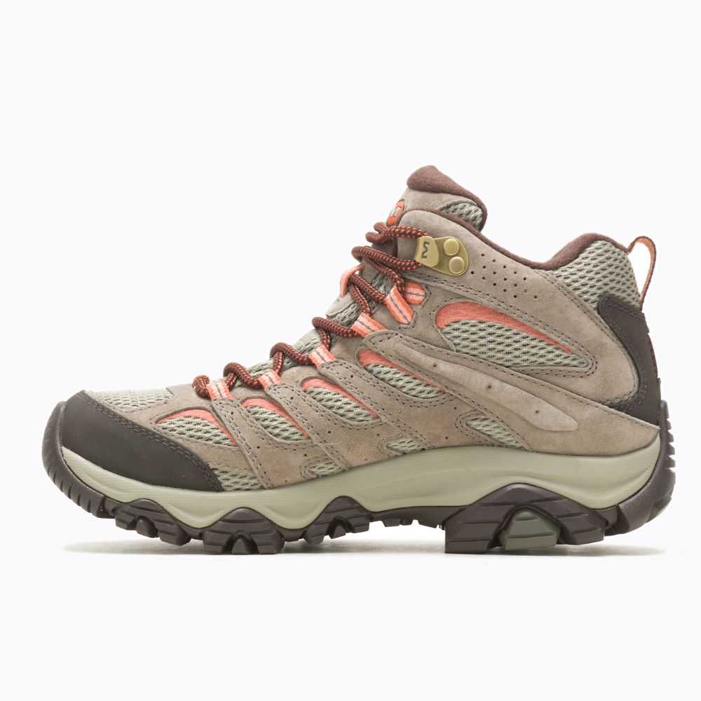 Brown Women's Merrell Moab 3 Mid Waterproof Hiking Boots | Dubai-4678135