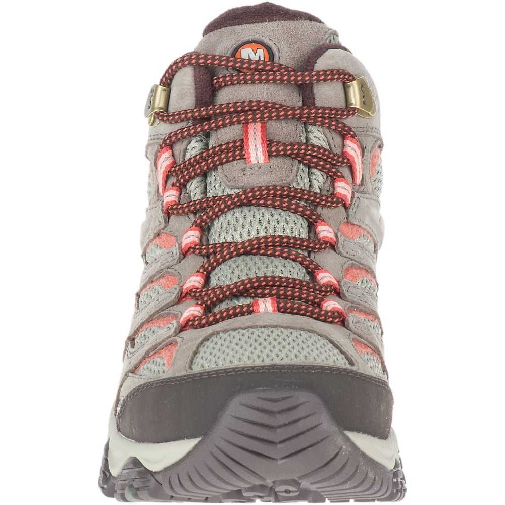 Brown Women's Merrell Moab 3 Mid Waterproof Wide Width Hiking Boots | Dubai-5498123