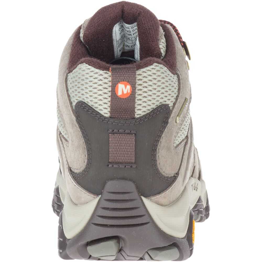 Brown Women's Merrell Moab 3 Mid Waterproof Wide Width Hiking Boots | Dubai-5498123