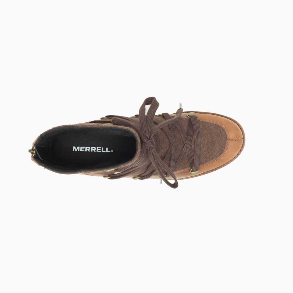 Brown Women's Merrell Shiloh II Ankle Boots | Dubai-5067819