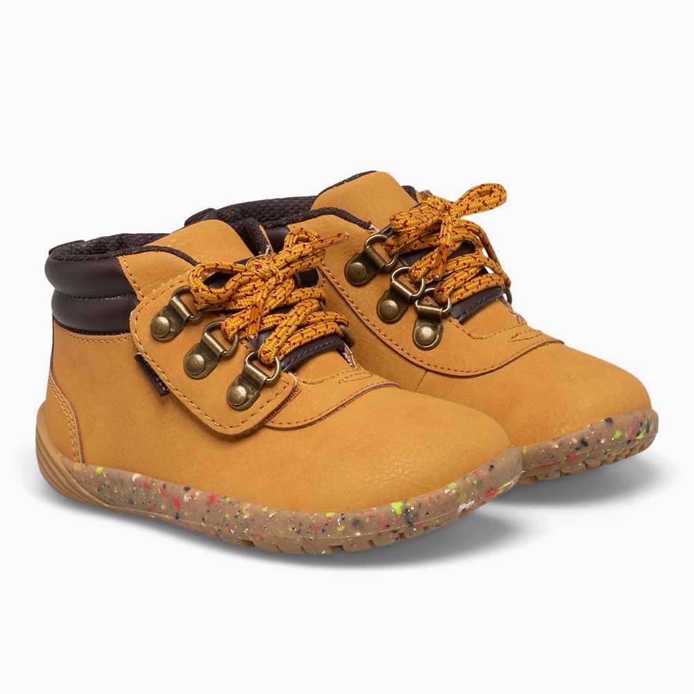 Brown Yellow/Black Boys' Merrell Bare Steps® 2.0 Winter Boots | Dubai-7846103