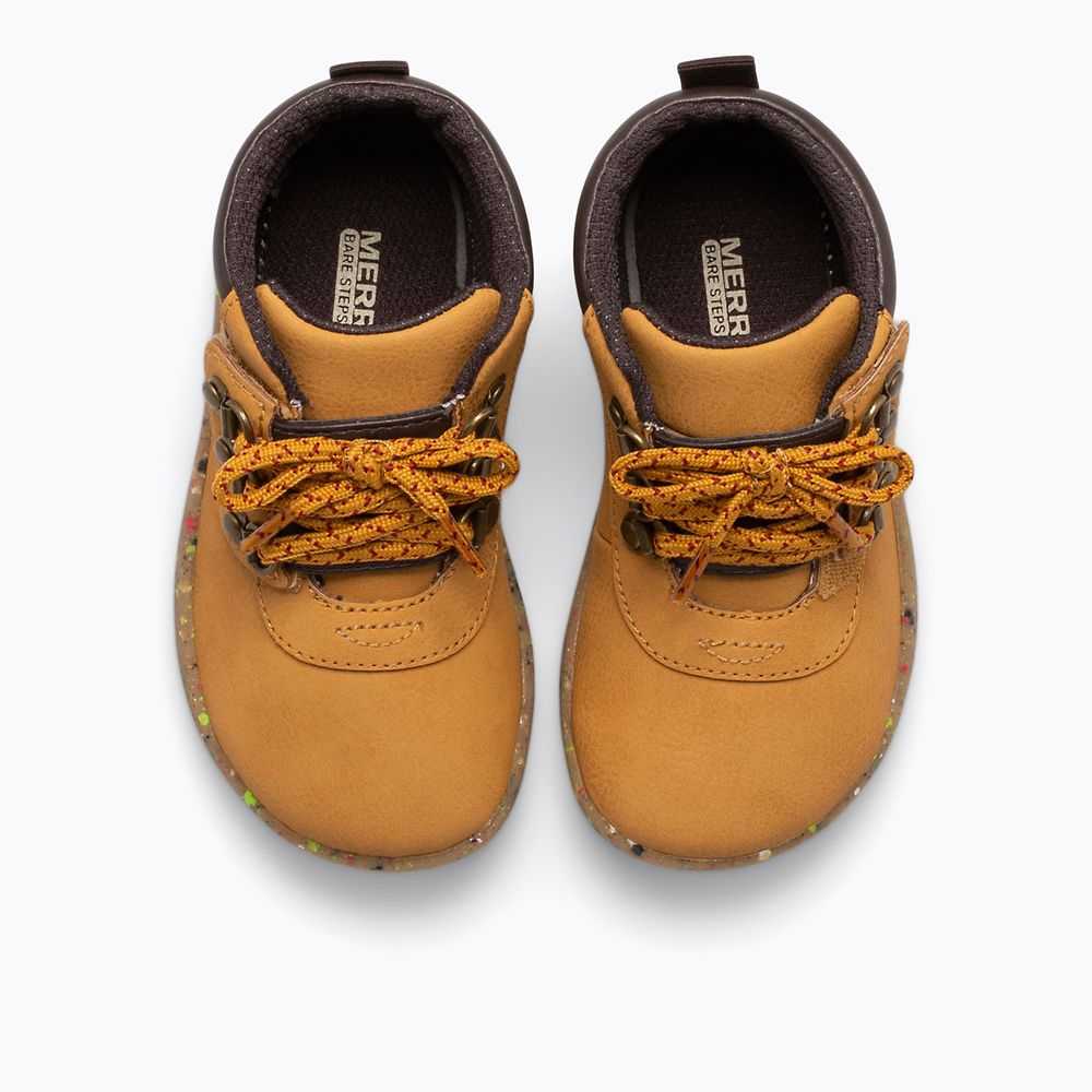 Brown Yellow/Black Boys' Merrell Bare Steps® 2.0 Winter Boots | Dubai-7846103