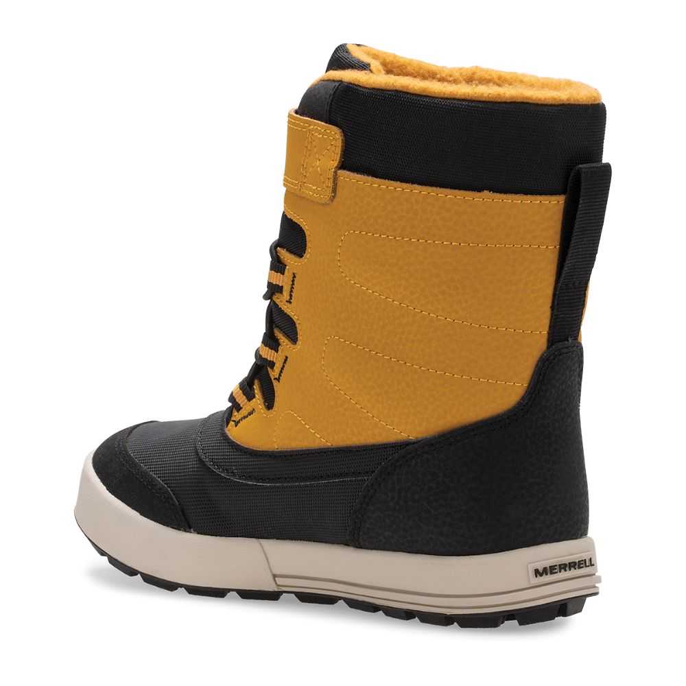 Brown Yellow/Black Boys' Merrell Snowstorm Snow Boots | Dubai-5167943