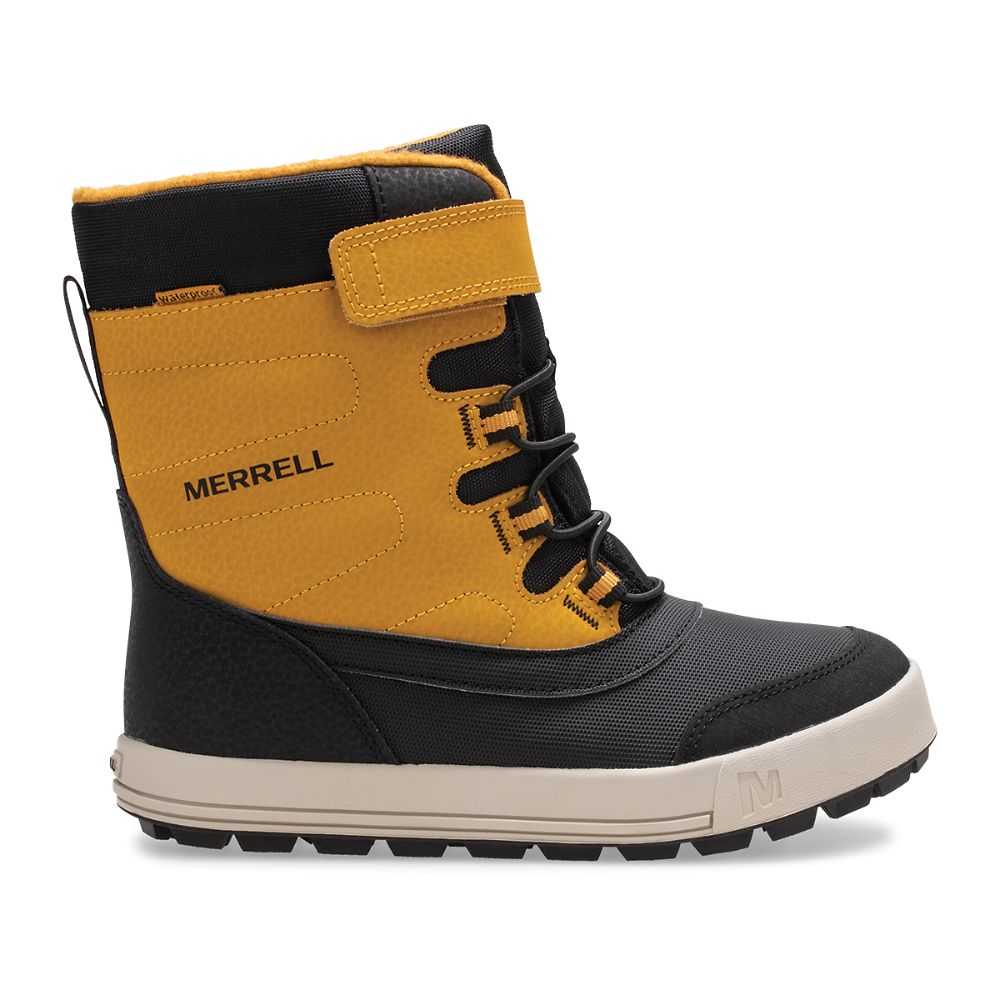 Brown Yellow/Black Girls\' Merrell Snowstorm Snow Boots | Dubai-2890164