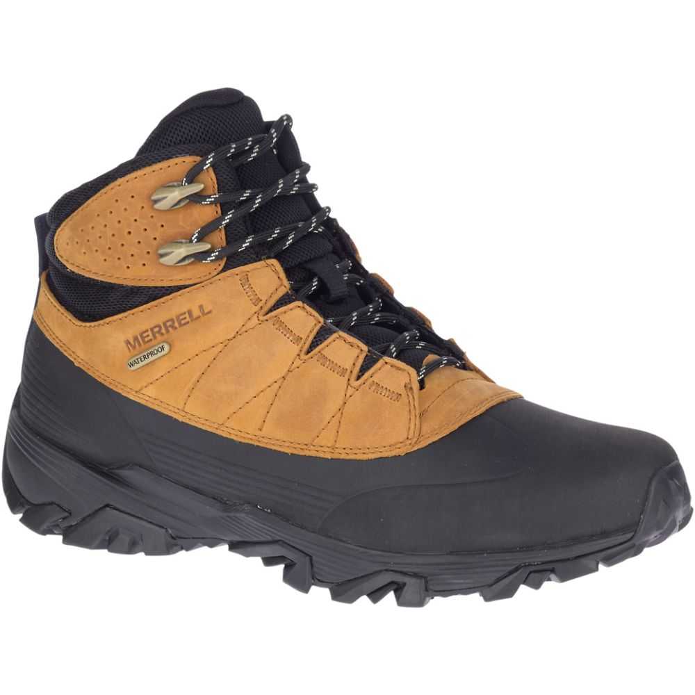 Brown Yellow/Black Men's Merrell Coldpack Ice+ 6 Polar Waterproof Hiking Boots | Dubai-9431067